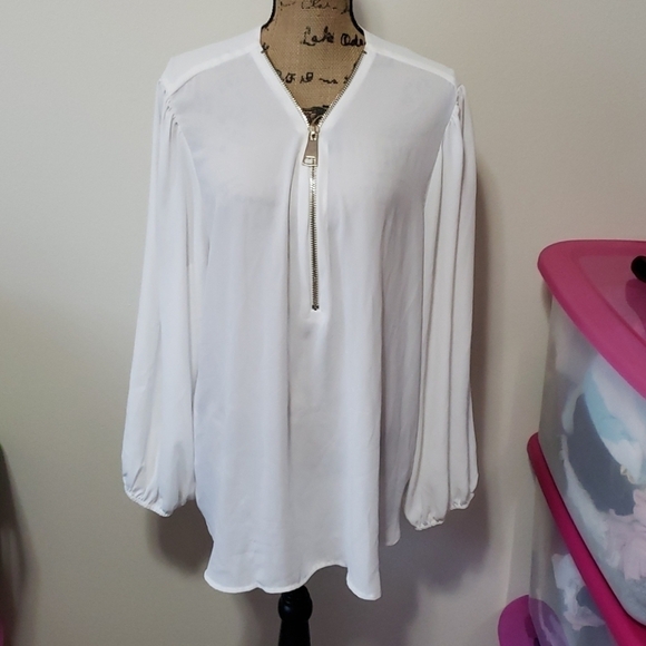 3xl white shear blouse. Like new - Picture 1 of 3